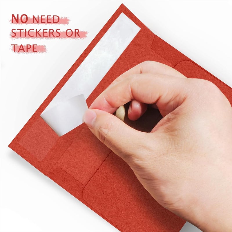Goefun Red 5x7 Envelopes 100 Pack, A7 Self Seal Printable Invitation Envelopes for 5x7 Cards, Christmas, Birthday, Engagement, Anniversaries, 5.25 x 7.25 in, 120 GSM - Image 4